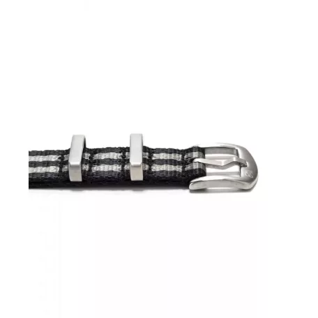 WB Original prémium Nato óraszíj, fekete/szürke, 24mm