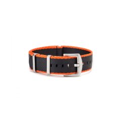WB Original prémium Nato óraszíj, fekete/narancs, 22mm