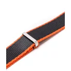 WB Original prémium Nato óraszíj, fekete/narancs, 22mm