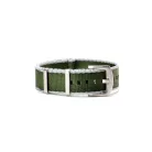 WB Original prémium Nato óraszíj, zöld/fehér, 20mm