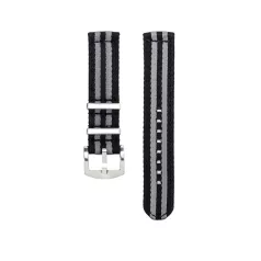   WB Original prémium kétrészes Nato óraszíj, fekete/szürke, 20mm