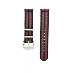   WB Original prémium kétrészes Nato óraszíj, fekete/piros/zöld, 22mm