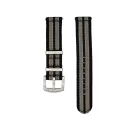 WB Original prémium kétrészes Nato óraszíj, fekete/bézs/szürke, 22mm
