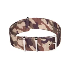 NATO SZÍJ, BARNA/ZÖLD TEREPMINTÁS, 22MM