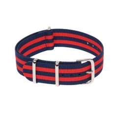 NATO SZÍJ, SÖTÉTKÉK/PIROS, 20MM