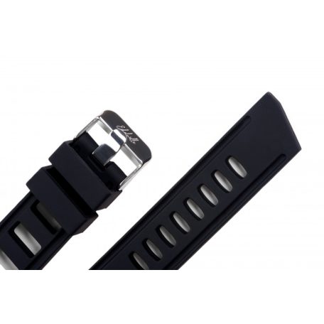 Edelwolle Scuba szilikon óraszíj, fekete, 22mm